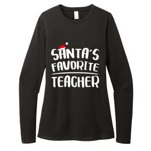 Santas Favorite Teacher Teacher Christmas Womens CVC Long Sleeve Shirt