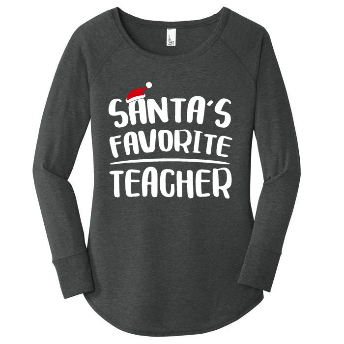 Santas Favorite Teacher Teacher Christmas Women's Perfect Tri Tunic Long Sleeve Shirt