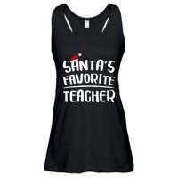 Santas Favorite Teacher Teacher Christmas Ladies Essential Flowy Tank