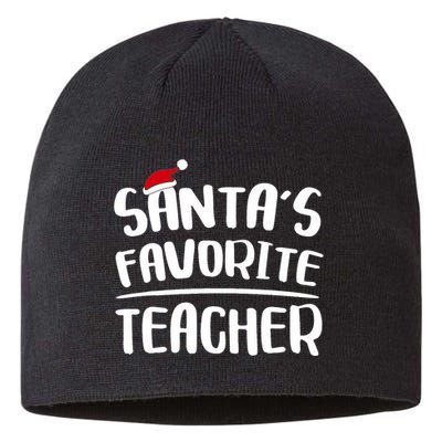 Santas Favorite Teacher Teacher Christmas Sustainable Beanie