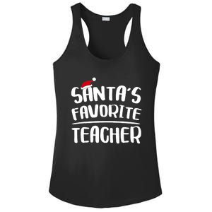 Santas Favorite Teacher Teacher Christmas Ladies PosiCharge Competitor Racerback Tank