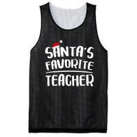 Santas Favorite Teacher Teacher Christmas Mesh Reversible Basketball Jersey Tank