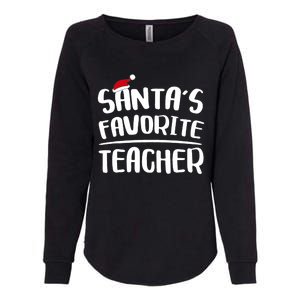 Santas Favorite Teacher Teacher Christmas Womens California Wash Sweatshirt