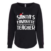 Santas Favorite Teacher Teacher Christmas Womens California Wash Sweatshirt