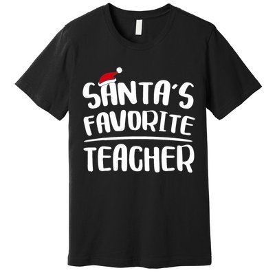 Santas Favorite Teacher Teacher Christmas Premium T-Shirt