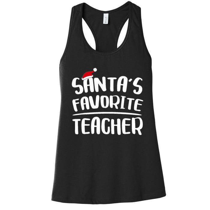 Santas Favorite Teacher Teacher Christmas Women's Racerback Tank