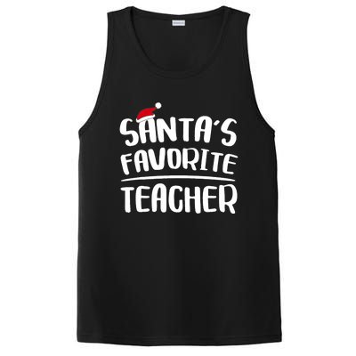 Santas Favorite Teacher Teacher Christmas PosiCharge Competitor Tank