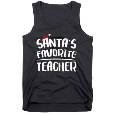 Santas Favorite Teacher Teacher Christmas Tank Top