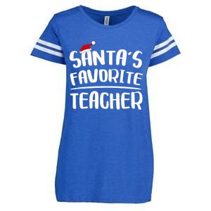 Santas Favorite Teacher Teacher Christmas Enza Ladies Jersey Football T-Shirt