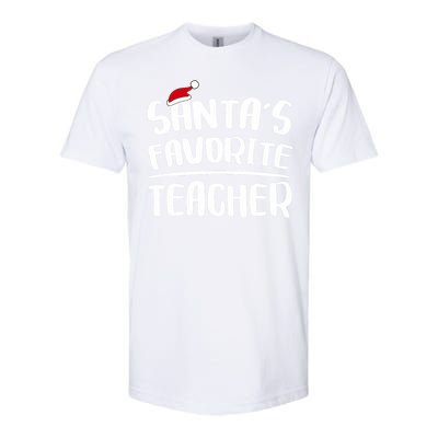 Santas Favorite Teacher Teacher Christmas Softstyle CVC T-Shirt