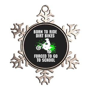 Supercross Forced To Go To School Motocross Dirt Bike Gift Metallic Star Ornament