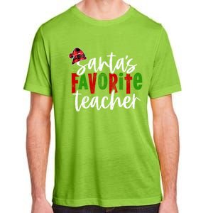 SantaS Favorite Teacher Christmas Teacher Gift Adult ChromaSoft Performance T-Shirt