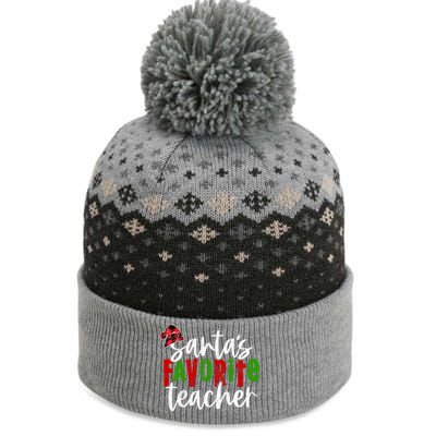 SantaS Favorite Teacher Christmas Teacher Gift The Baniff Cuffed Pom Beanie