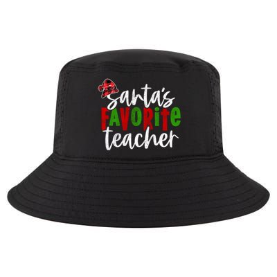 SantaS Favorite Teacher Christmas Teacher Gift Cool Comfort Performance Bucket Hat