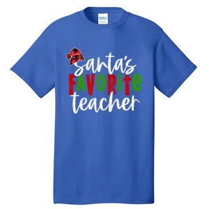 SantaS Favorite Teacher Christmas Teacher Gift Tall T-Shirt