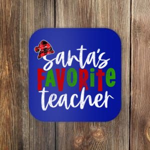 SantaS Favorite Teacher Christmas Teacher Gift Coaster