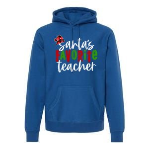 SantaS Favorite Teacher Christmas Teacher Gift Premium Hoodie