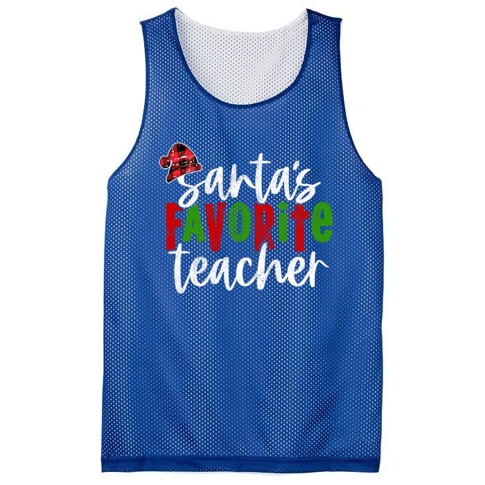 SantaS Favorite Teacher Christmas Teacher Gift Mesh Reversible Basketball Jersey Tank