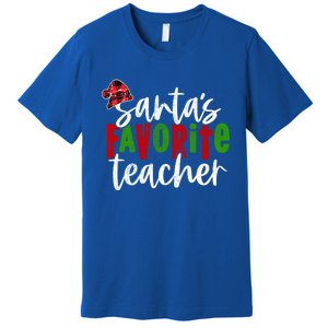 SantaS Favorite Teacher Christmas Teacher Gift Premium T-Shirt