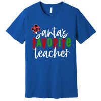 SantaS Favorite Teacher Christmas Teacher Gift Premium T-Shirt