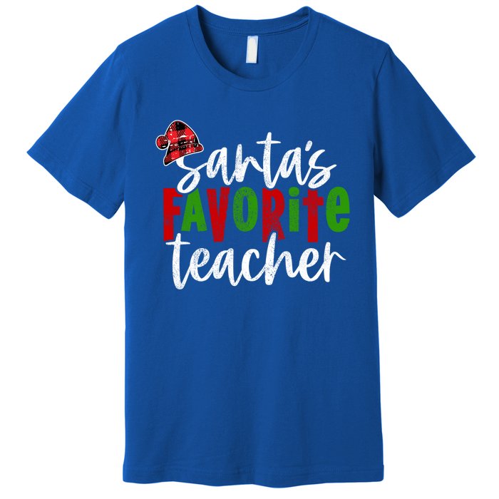 SantaS Favorite Teacher Christmas Teacher Gift Premium T-Shirt