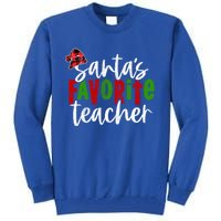 SantaS Favorite Teacher Christmas Teacher Gift Tall Sweatshirt