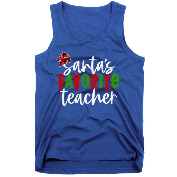 SantaS Favorite Teacher Christmas Teacher Gift Tank Top