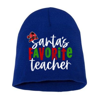 SantaS Favorite Teacher Christmas Teacher Gift Short Acrylic Beanie