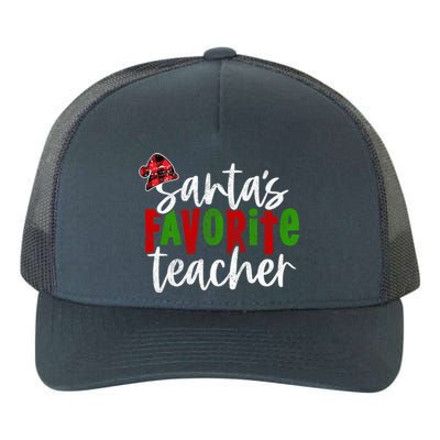 SantaS Favorite Teacher Christmas Teacher Gift Yupoong Adult 5-Panel Trucker Hat