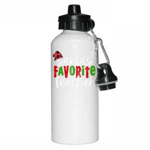 SantaS Favorite Teacher Christmas Teacher Gift Aluminum Water Bottle