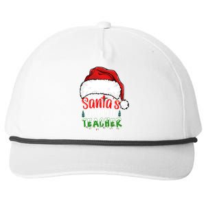 SantaS Favorite Teacher Funny Christmas Teacher Gift Snapback Five-Panel Rope Hat