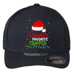 SantaS Favorite Trapper Santa Hat Lights. Funny Christmas Flexfit Unipanel Trucker Cap