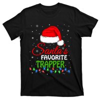 SantaS Favorite Trapper Santa Hat Lights. Funny Christmas T-Shirt