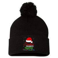 SantaS Favorite Trapper Santa Hat Lights. Funny Christmas Pom Pom 12in Knit Beanie