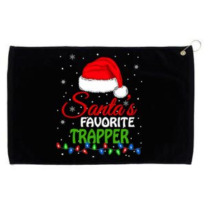 SantaS Favorite Trapper Santa Hat Lights. Funny Christmas Grommeted Golf Towel