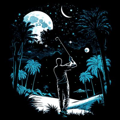 Shoot For The Stars Pro Golf Player Golf Dad Gift For Dad Father's Day T-Shirt