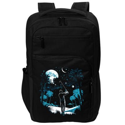 Shoot For The Stars Pro Golf Player Golf Dad Gift For Dad Father's Day Impact Tech Backpack