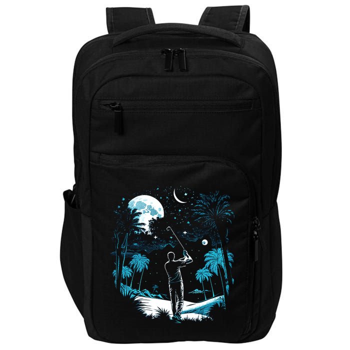 Shoot For The Stars Pro Golf Player Golf Dad Gift For Dad Father's Day Impact Tech Backpack