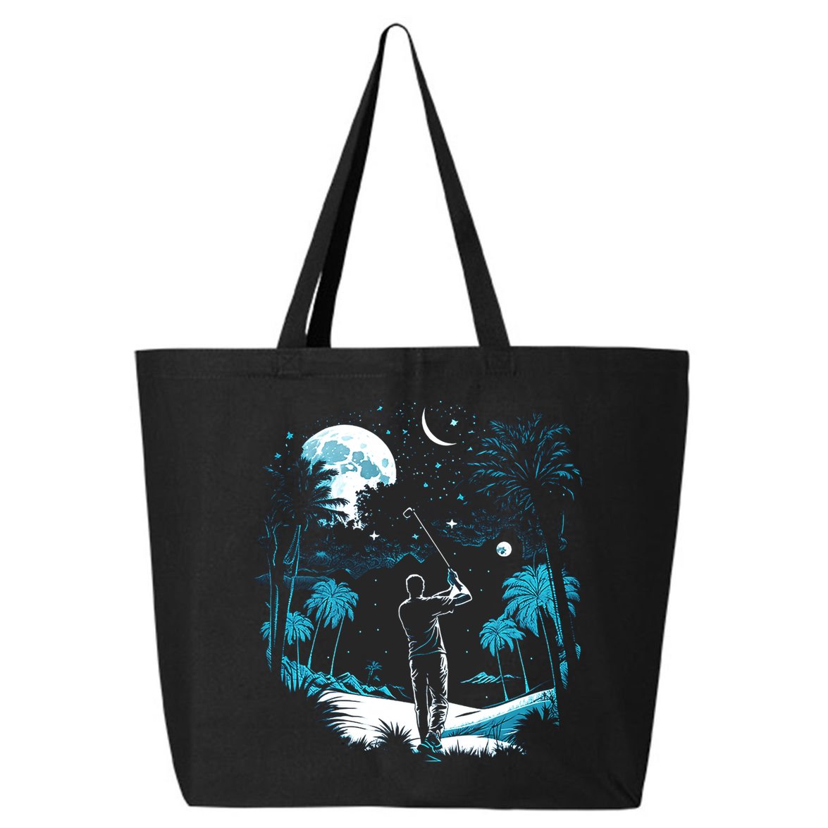 Shoot For The Stars Pro Golf Player Golf Dad Gift For Dad Father's Day 25L Jumbo Tote