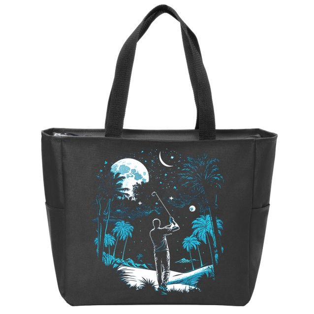 Shoot For The Stars Pro Golf Player Golf Dad Gift For Dad Father's Day Zip Tote Bag
