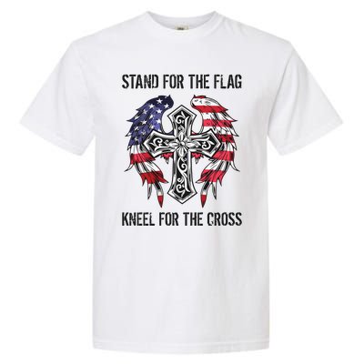 Stand For The Flag Kneel For The Cross Garment-Dyed Heavyweight T-Shirt