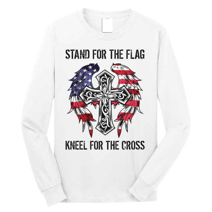 Stand For The Flag Kneel For The Cross Long Sleeve Shirt