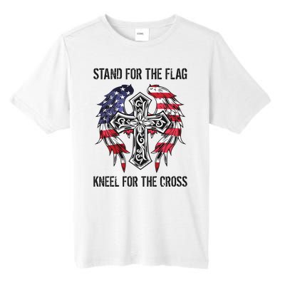 Stand For The Flag Kneel For The Cross Tall Fusion ChromaSoft Performance T-Shirt