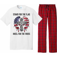 Stand For The Flag Kneel For The Cross Pajama Set