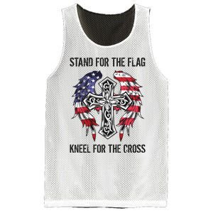 Stand For The Flag Kneel For The Cross Mesh Reversible Basketball Jersey Tank