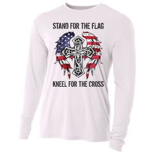 Stand For The Flag Kneel For The Cross Cooling Performance Long Sleeve Crew