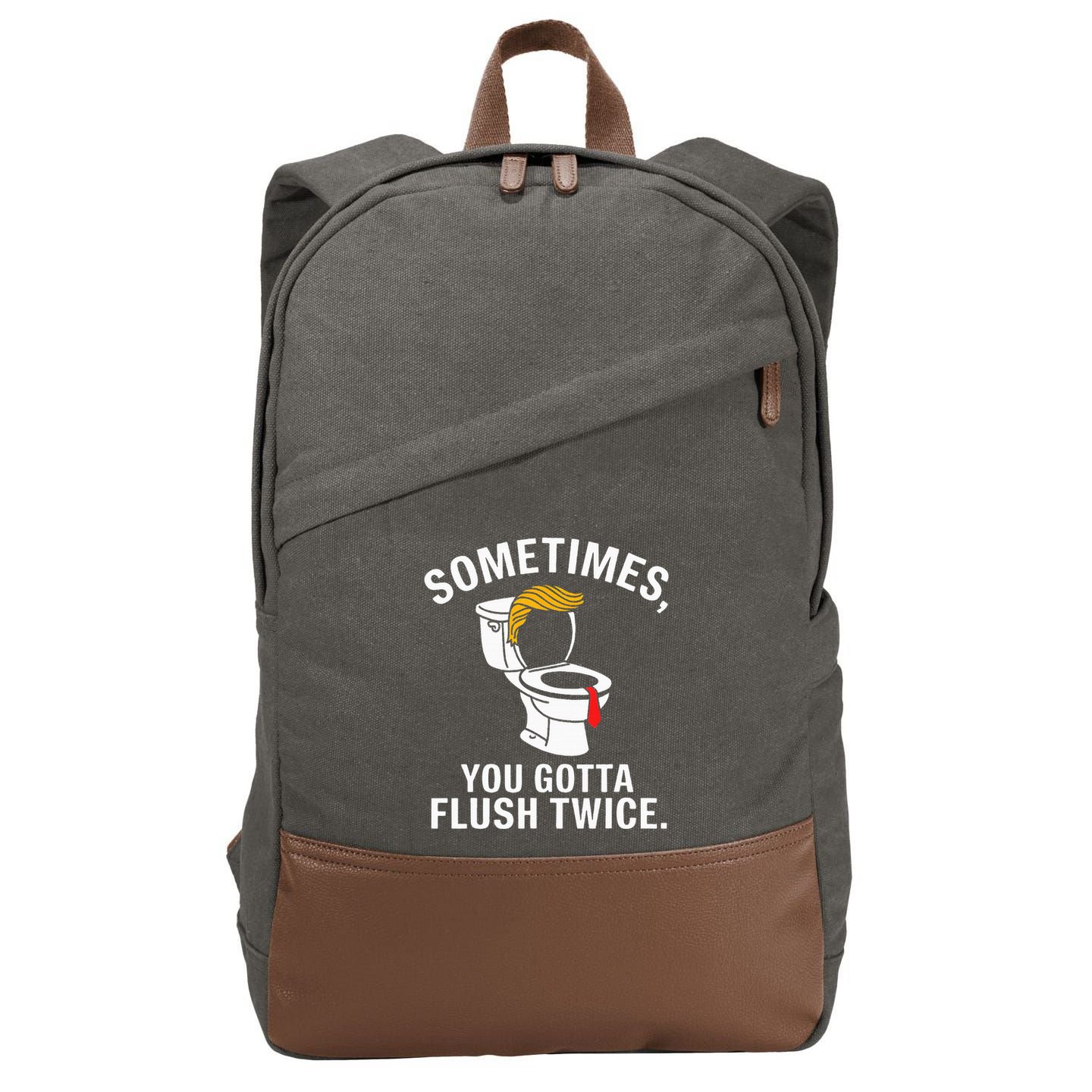 Sometimes For Trump Cotton Canvas Backpack