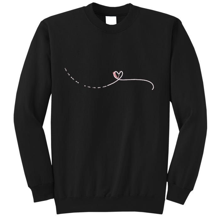 Subtle Fk Trump Morse Code Heart Antimaga Feminist Rights Gift Sweatshirt