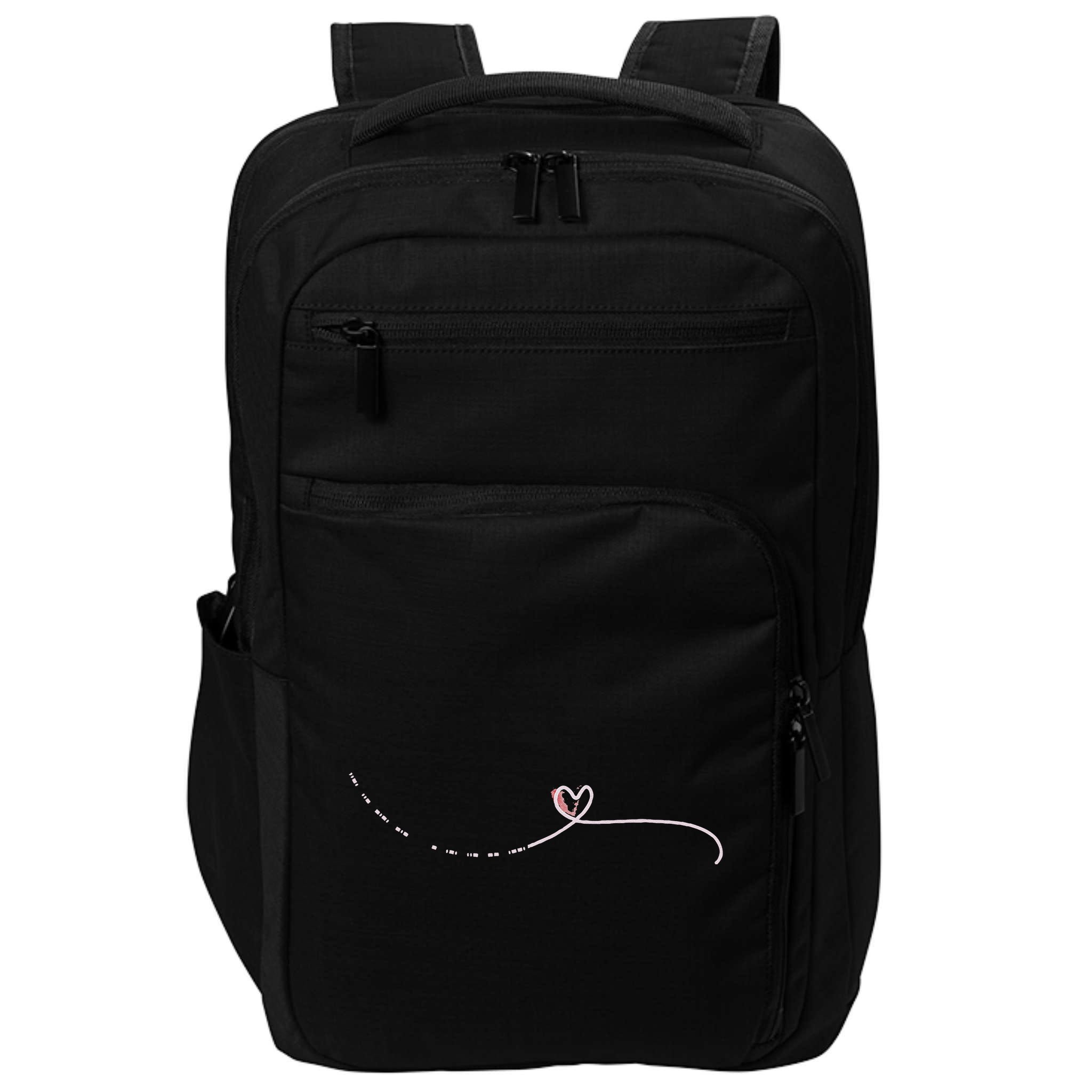 Subtle Fk Trump Morse Code Heart Antimaga Feminist Rights Gift Impact Tech Backpack