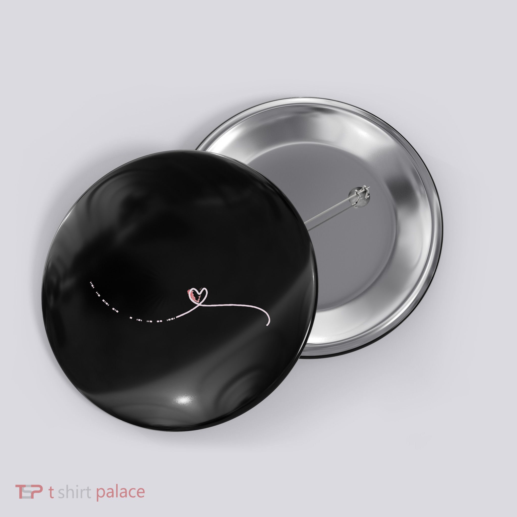 Subtle Fk Trump Morse Code Heart Antimaga Feminist Rights Gift Button